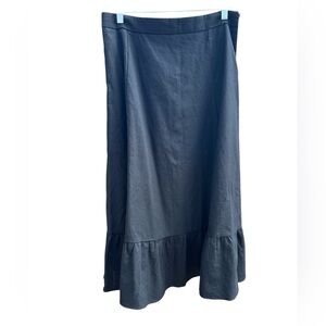 OPT Elegant Black Women's Skirt Linen/Cotton